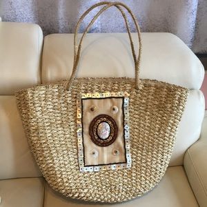 Real Straw Big ToTe Bag, Beach Weekend Bag